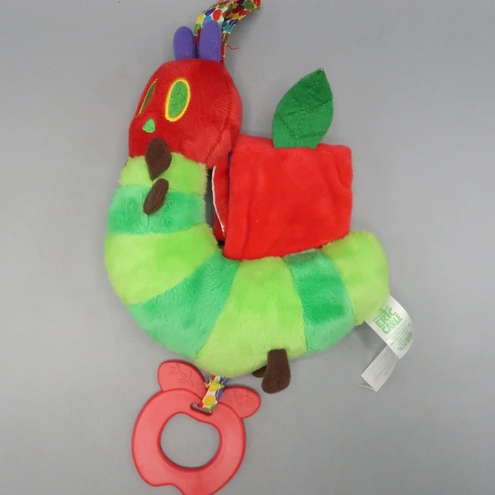 Eric Carle Crinkle book plush very hungry caterpillar & Hang sensory Toy Lot